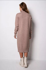 Loose Turtleneck Sweater Dress