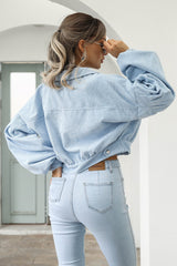 Button Up Corduroy Short Jacket