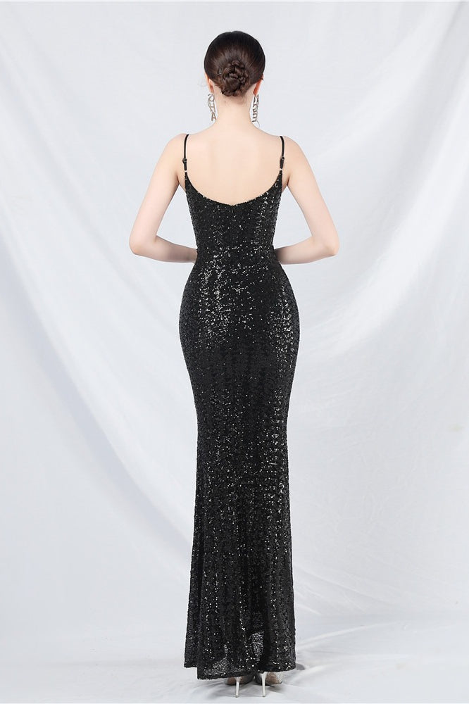 Elegant Sequin Cami Maxi Dress