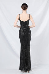 Elegant Sequin Cami Maxi Dress