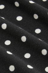 Polka Dot Low Back Slim Fit Short Sleeve Tank Top