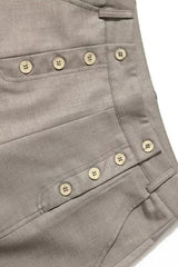 Casual Double Breasted Relaxed Wide Leg Pants