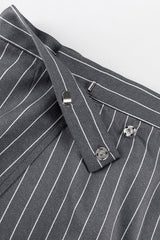 Fashion Striped Suit Blazer Two Piece Set