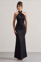 Slim Fit Halter Evening Party Dress