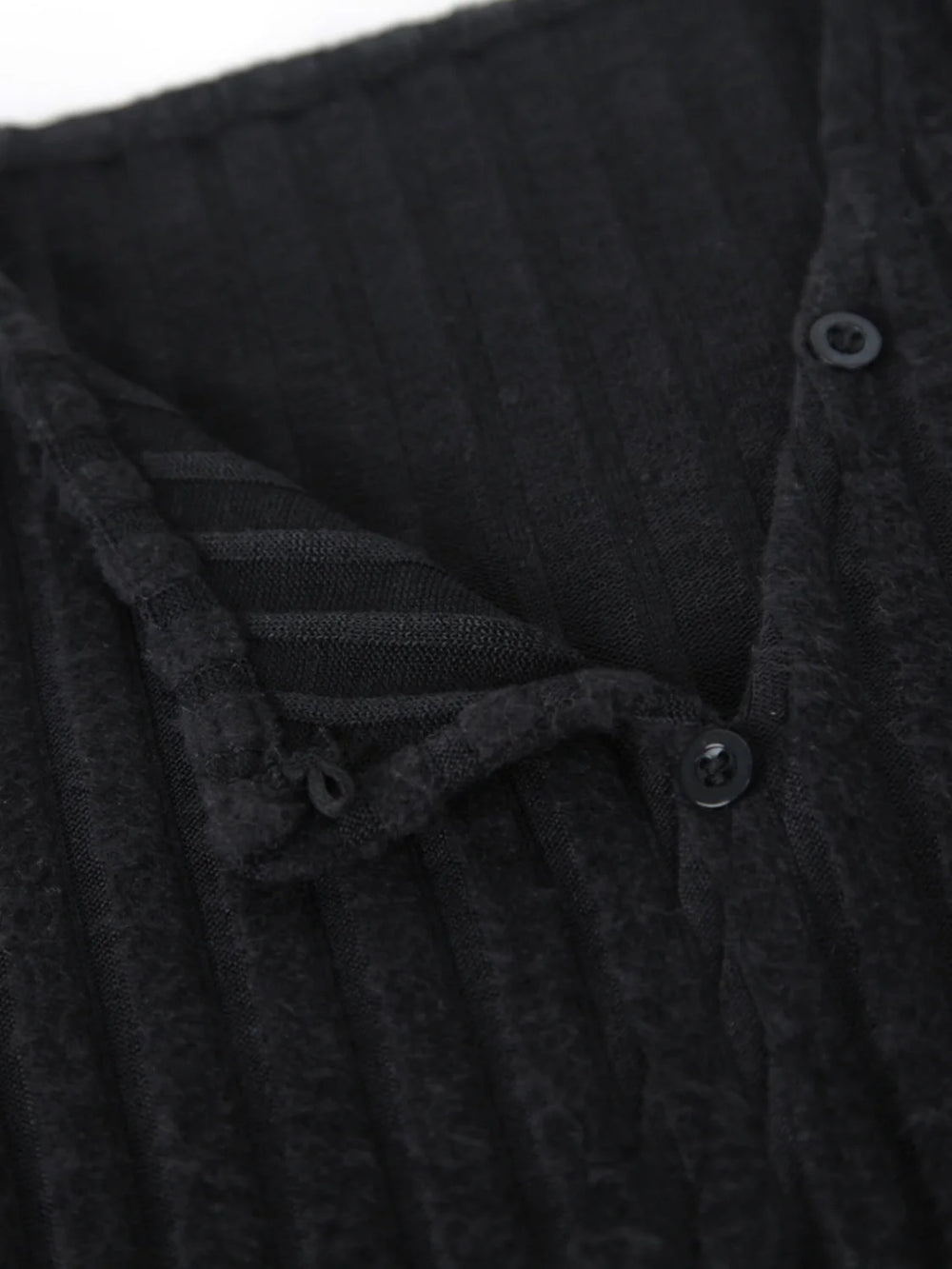 Flare Cuff Graceful Ribbed Knit Top Shirts