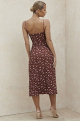 Floral Bustier Stylish Midi Dress