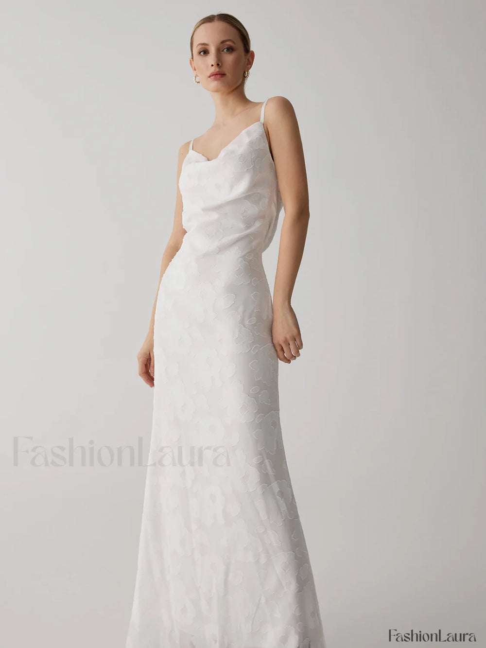 Floral Jacquard Open Trendy Back Long Dress Dresses