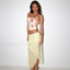 Floral Mesh Vacation Two Piece Skirt Yellow Skirt / S