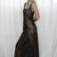 Flower Mesh Floral Dress Cover Up Black / S