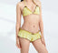 Frilled Padded Back Tie Bikini Set Yellow / S
