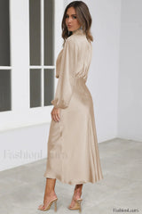 From The Source Charming High Neck Bridal Dress