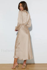 From The Source Charming High Neck Bridal Dress