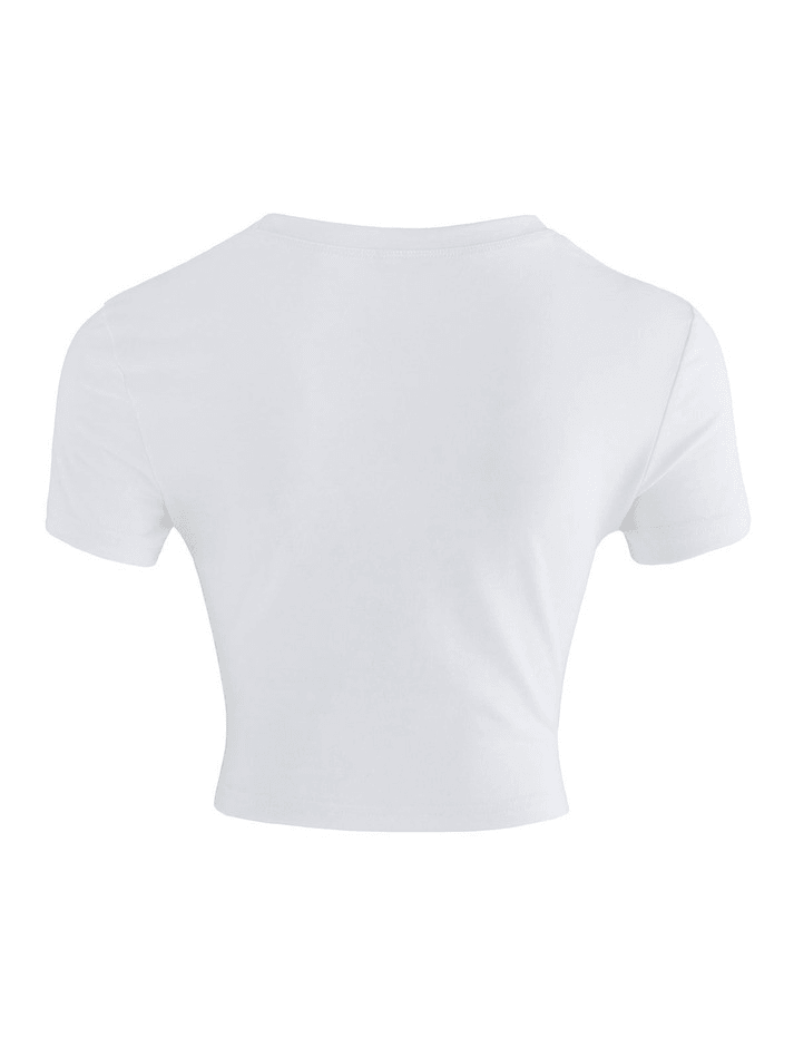 Fruity Butterfly Print Crop Top Tops&Tees
