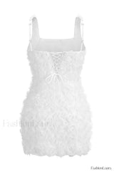 Fryni 3D Stylish Floral Mini Dress