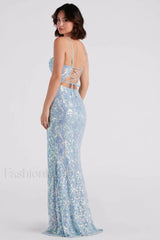 Gabrielle Formal Stylish Sequin Long Dress