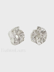 Geometric Irregular Graceful Texture Stud Earrings Earrings