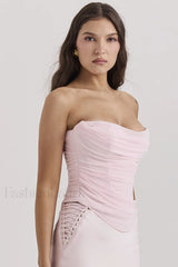 Georgie Ballerina Stylish Pink Strapless Corset