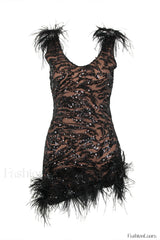 Gina Elegant Black Dress S / Black