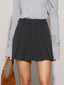 Glen Check Graceful Pleat Mini Skirt Grey / XS Skirts