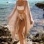 Golden Shiny Tie Waist Cover Up A / One Size