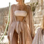 Golden Shiny Tie Waist Cover Up GOLD / One Size