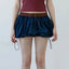 Gothic Contrast Pocket Mini Skirt Malachite Blue / S