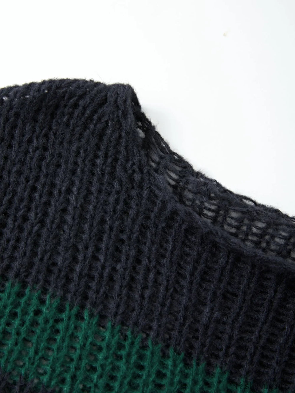 Gradient Striped Distressed Long Sleeve Mini Dress Mini Dresses