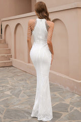 Halter Neck Sequin Charming Mermaid Prom Dress