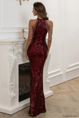 Halter Neck Sequin Charming Mermaid Prom Dress