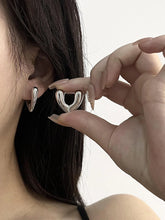 Heart Charming Decor Earrings Silver / One Size Earrings