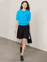 Heart Embroidery Polo T Shirt