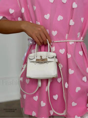 Heart Mesh Patchwork Cotton T Shirt pink dress(Belt) / M