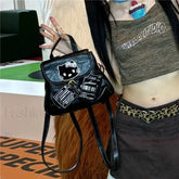 Hello Kitty Mini Backpack Sweet Cool Y2K Spicy Girl Korean Casual Bag BLACK
