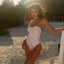 High Cut Floral Bandeau One Piece pink / S