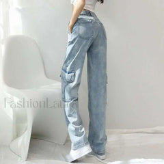 High Street Retro Trendy Loose And Wide Jeans women clothing