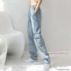 High Street Retro Trendy Loose And Wide Jeans women clothing