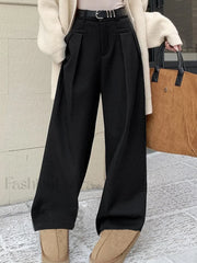 High Waist Graceful Straight Leg Pants Pants