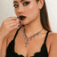 Hip hop Gothic Dark Pendant Cross Necklace WHITE
