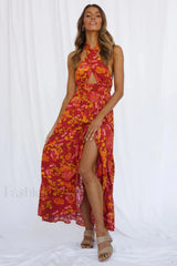 Important Piece Stylish Maxi Dress S / Red