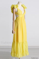 Indy Elegant Chiffon Dress L / Pink
