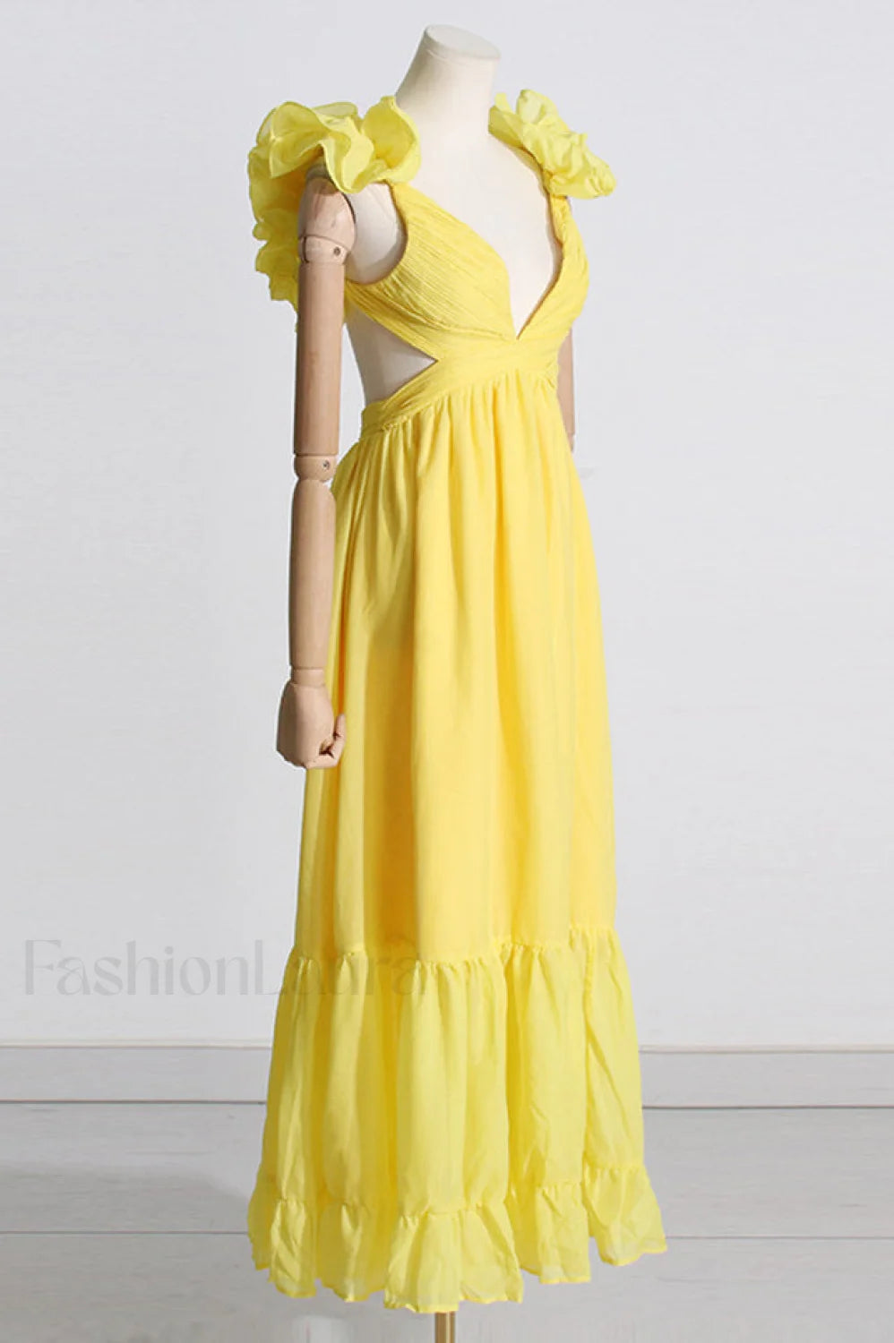 Indy Elegant Chiffon Dress L / Pink