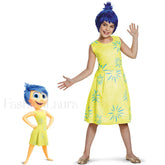 Inside Out Cosplay Kid Cartoon Halloween 2 Sadness Anger Party Disgust Joy Costume Kid size 110 / Style A