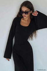 Jaye Long Stylish Sleeve Maxi Dress