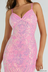 Jessa Lace Up Stylish Mermaid Sequin Dress