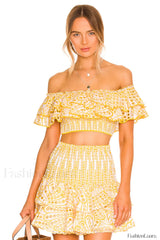 Jessica Bara Stylish Vanessa Ruffle Set S / Yellow