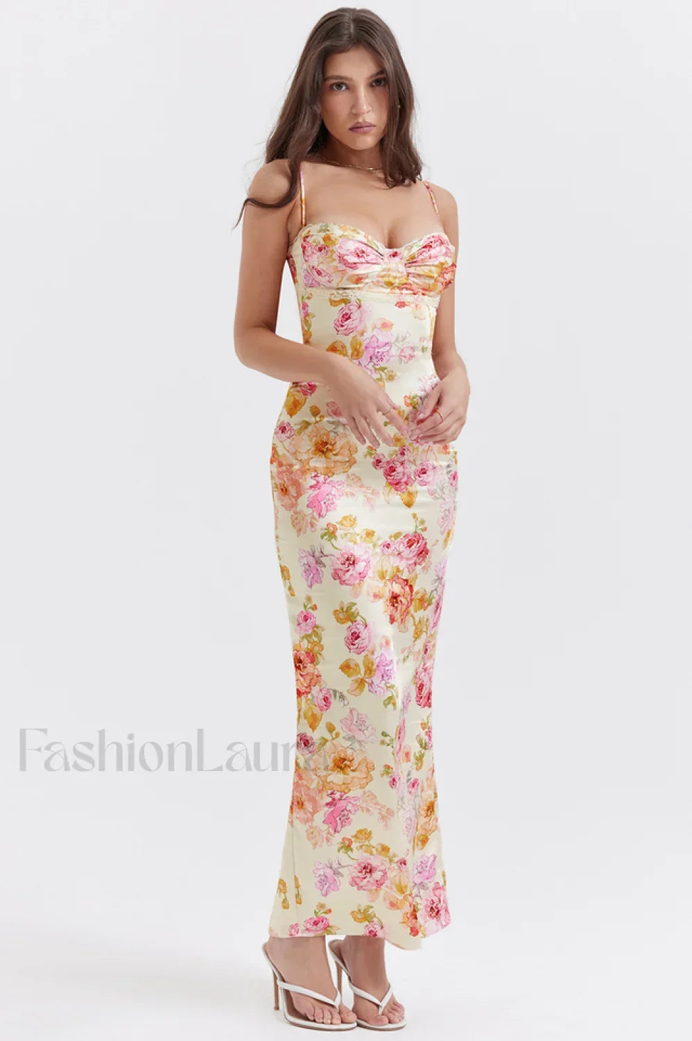 Josefina Ivory Stylish Floral Maxi Dress
