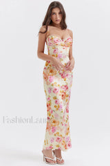 Josefina Ivory Stylish Floral Maxi Dress