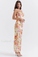 Josefina Ivory Stylish Floral Maxi Dress