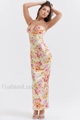 Josefina Ivory Stylish Floral Maxi Dress