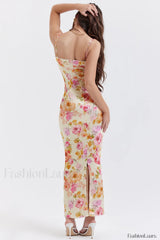 Josefina Ivory Stylish Floral Maxi Dress